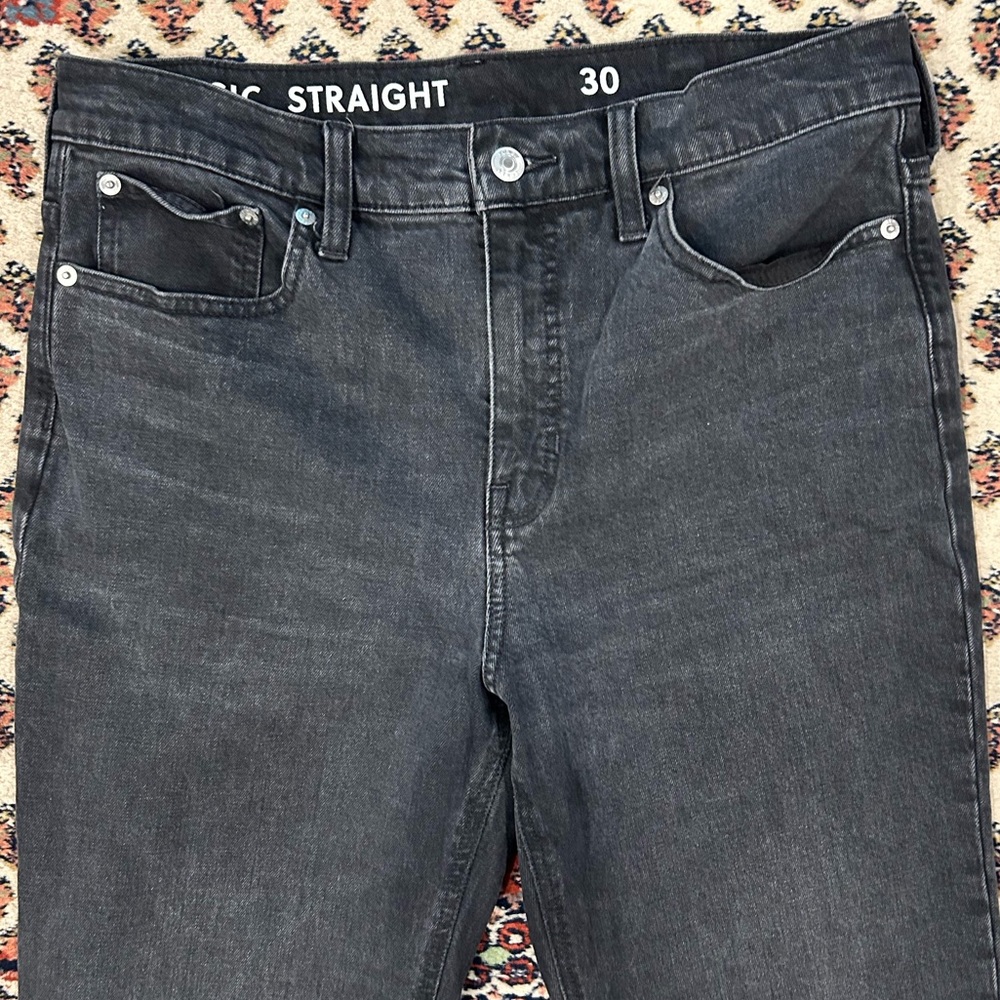 J CREW Re-Imagined Washed Black Classic Straight Leg Jeans Denim 30 10 - Picture 4 of 9